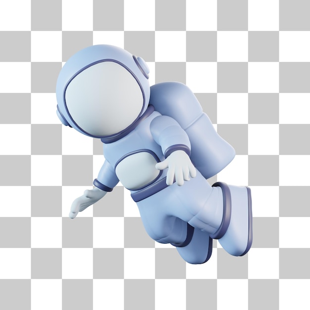 PSD astronaut floating in space 3d icon