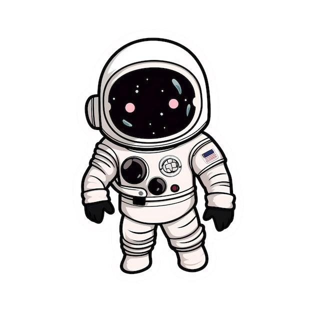 Astronaut Kawaii Naklejka Png Przejrzysty Plik