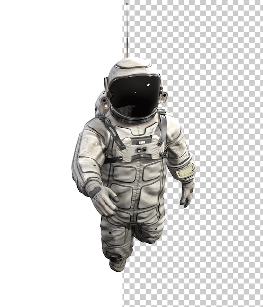 PSD astronaut op doorzichtige achtergrond 3d-rendering