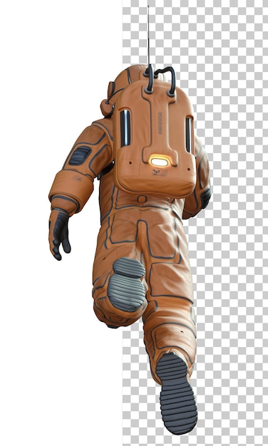 Astronaut på transparent bakgrunn 3D-rendering