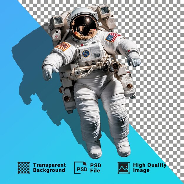 PSD an astronaut in a space suit isolated on transparent background png