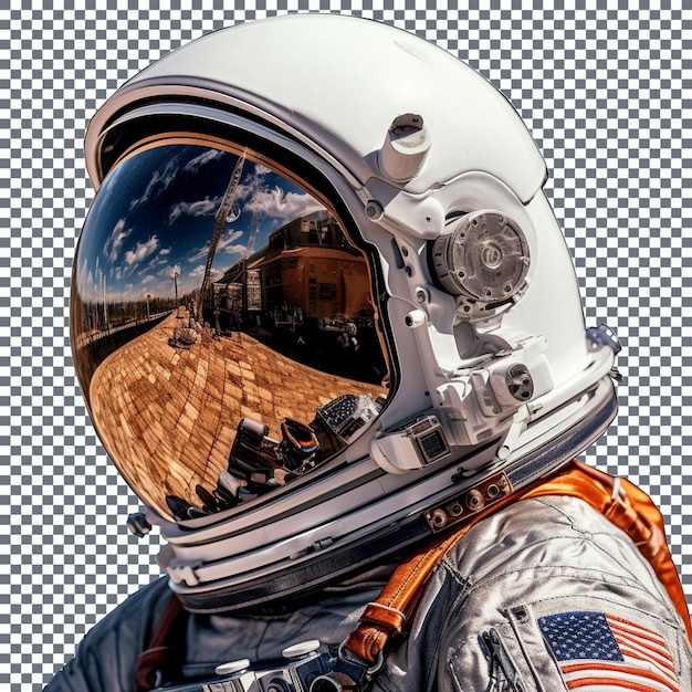 Astronaut in spacesuit on transparent background 3d rendering