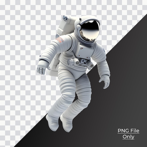 PSD astronaut vliegt alleen in een ruimtepak png premium psd