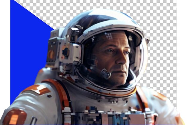 PSD astronaut wearing spacesuit png on transparent background