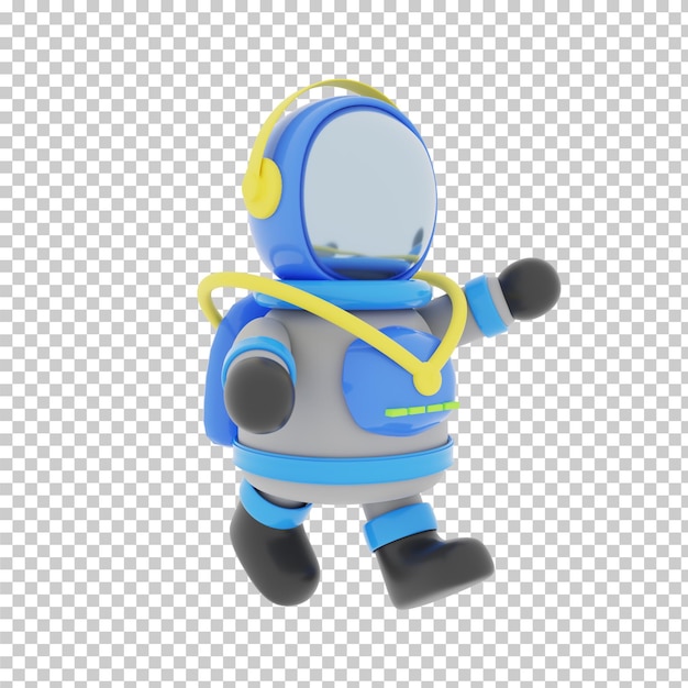 Astronauta animowany model renderowania 3D