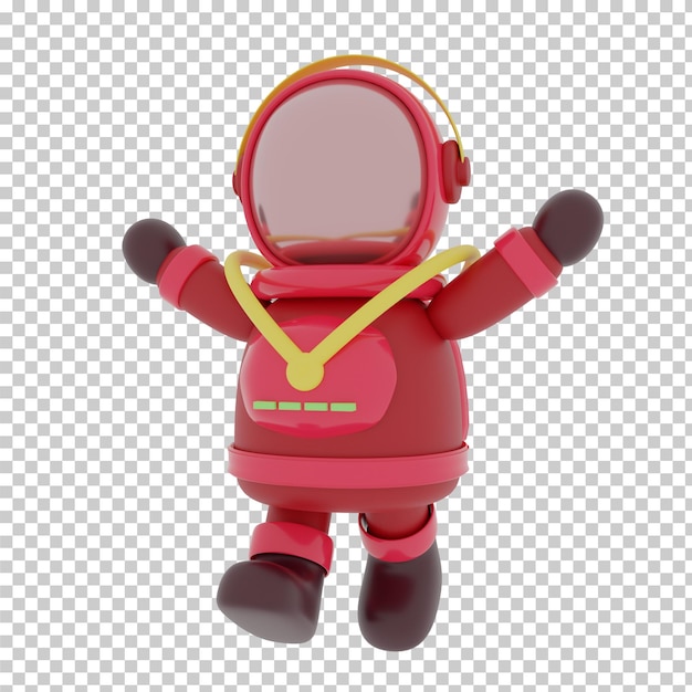 Astronauta animowany model renderowania 3D