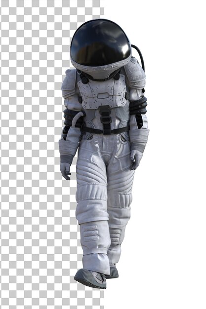 PSD astronauta na przezroczystym tle 3d render