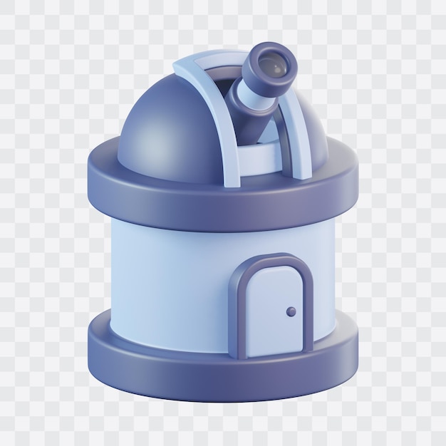 PSD astronomical observatory 3d icon