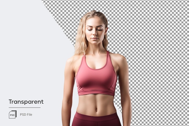 athlete woman in sports clothes with fit body concentrate for workout training