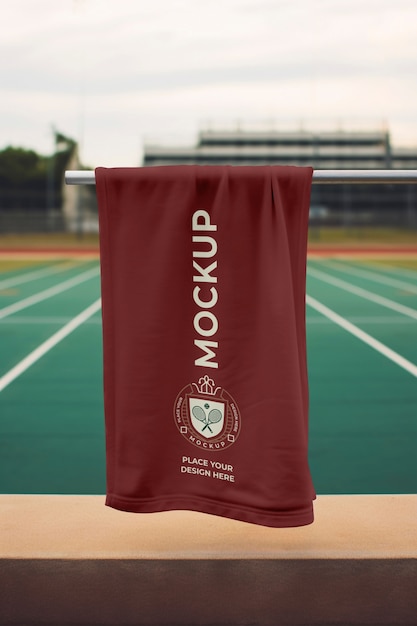 PSD athletics towel mock-up design