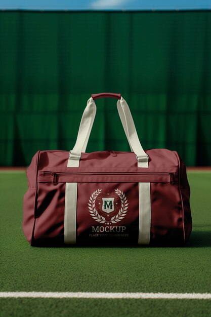 Atletiek tas mock-up ontwerp.