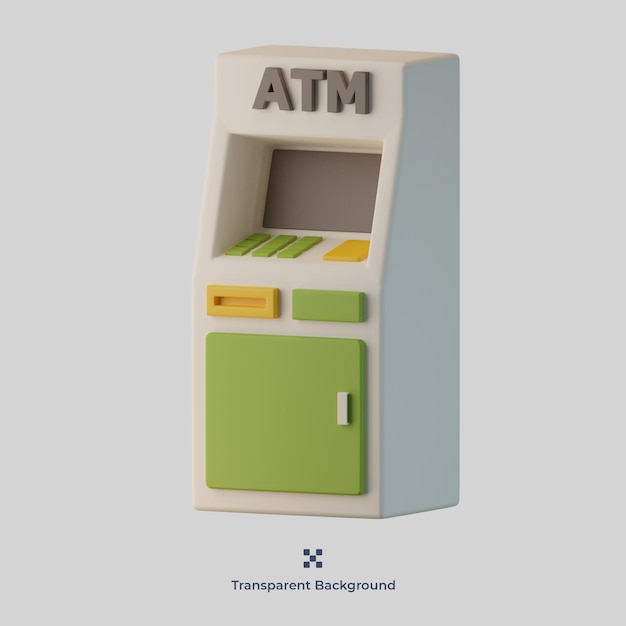 ATM 3d pictogram illustratie