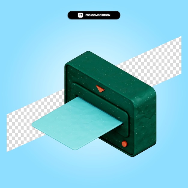 Atm 3d 렌더링 그림 절연