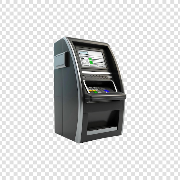 Atm automated teller machine isolated on transparent background