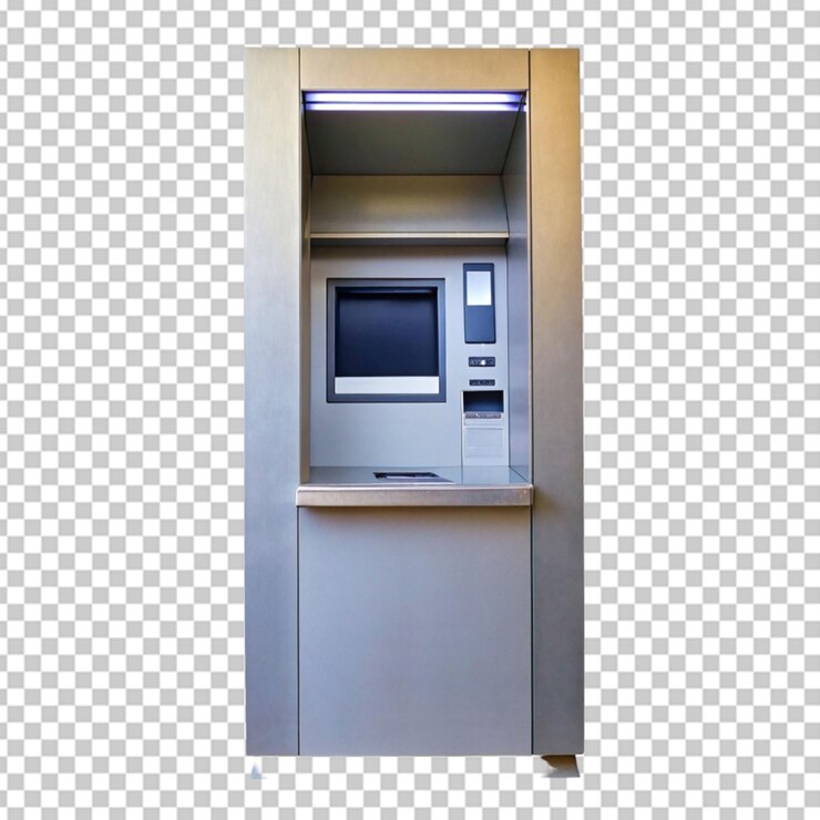 PSD atm booth isolated icon