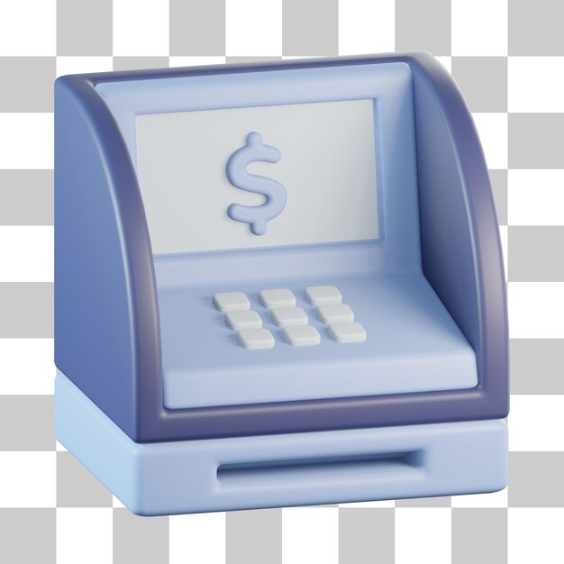 Atm machine 3d icon