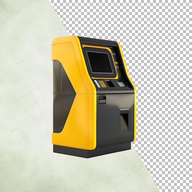 PSD atm machine isolated on transparent background png