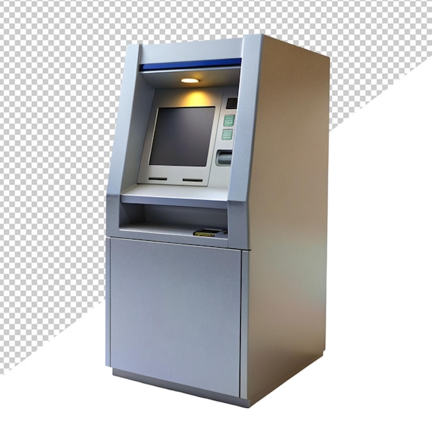 Atm machine on transparent background