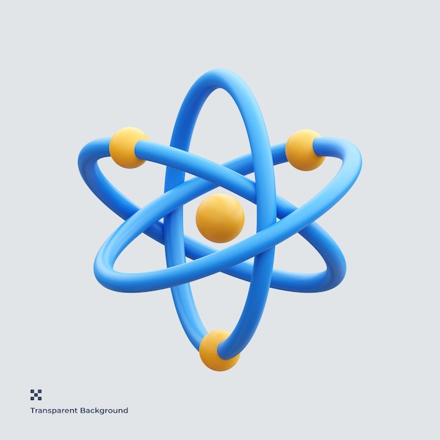 PSD atom 3d illustration