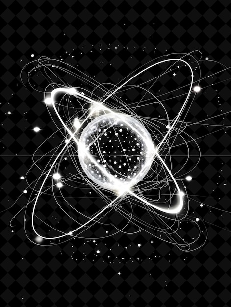 PSD a atom with a star on it and a star on the background