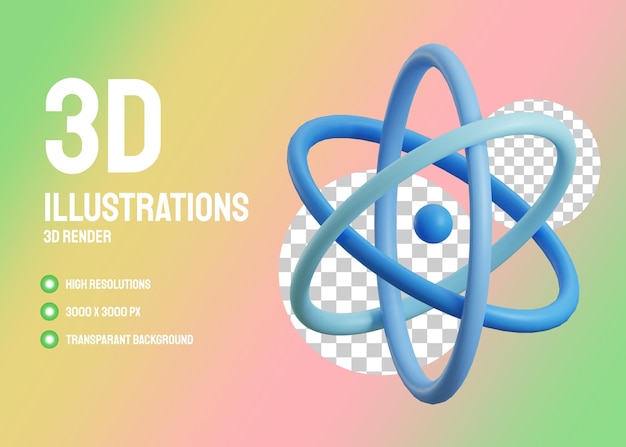 PSD アトミック 3d イラスト