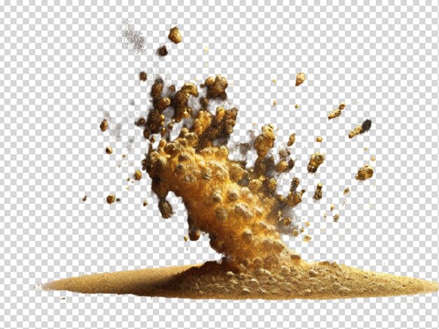 PSD atomization of golden dust particles png