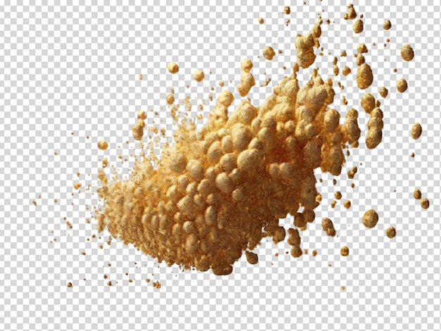 PSD atomization of golden dust particles png