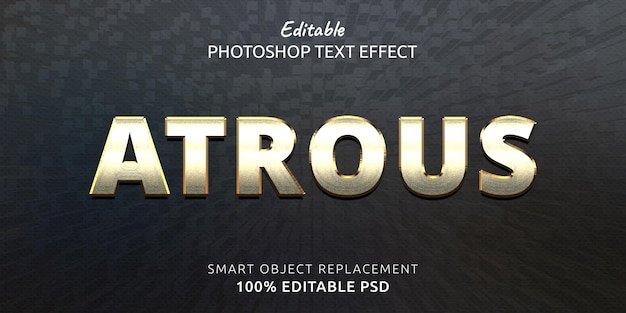 Atrous photoshop text effect