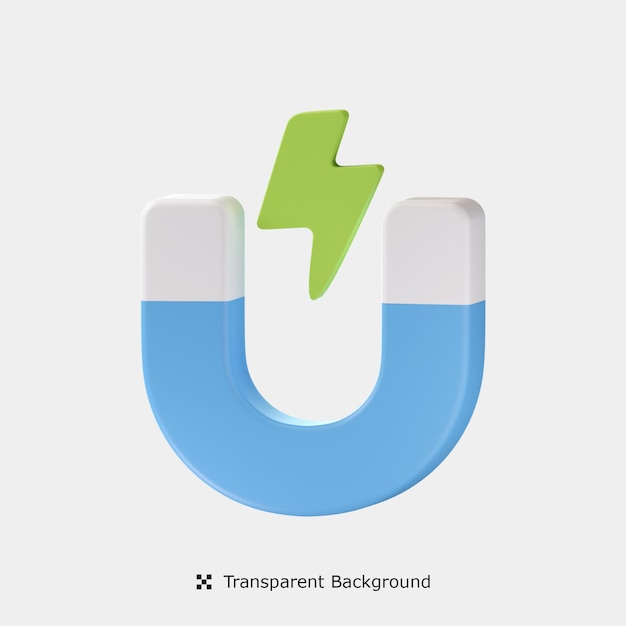 Attraction power 3d icon illustration