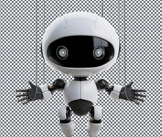 PSD attractive ai assisted puppeteer isolated on transparent background