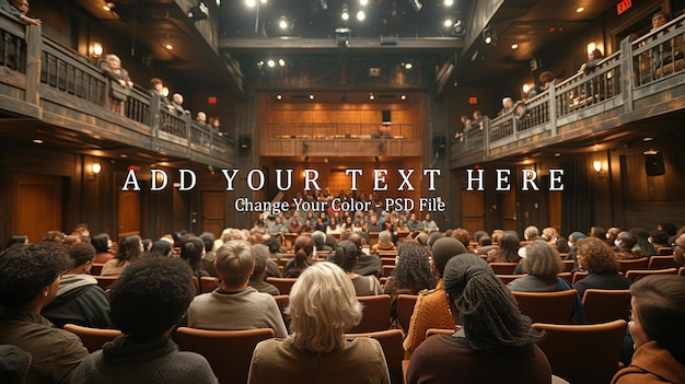 Audience watching theater play