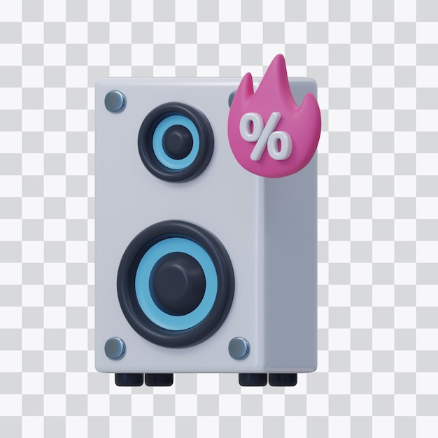 PSD audio speaker 3d icon