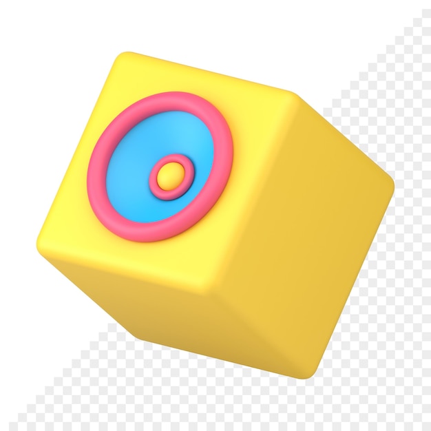 Audio speaker 3d icon