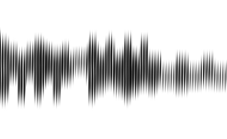 PSD audio technology music sound waves vector icon illustration