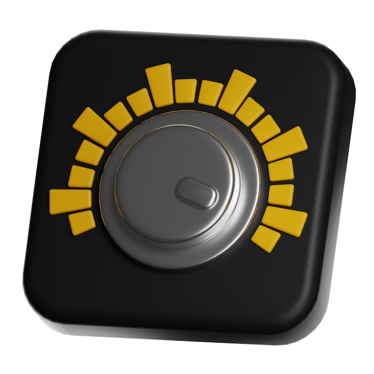 PSD audio volume control knob