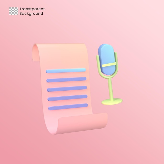 PSD audioscript 3d-pictogram