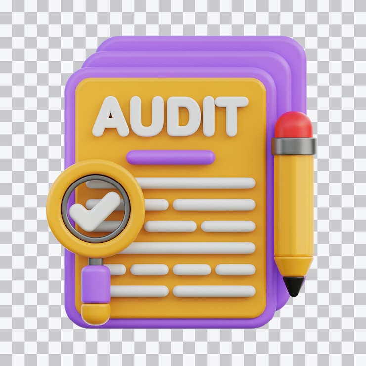 PSD audit 3d illustration
