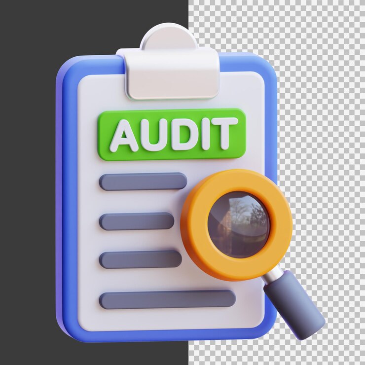 PSD audit report inspection 3d icon
