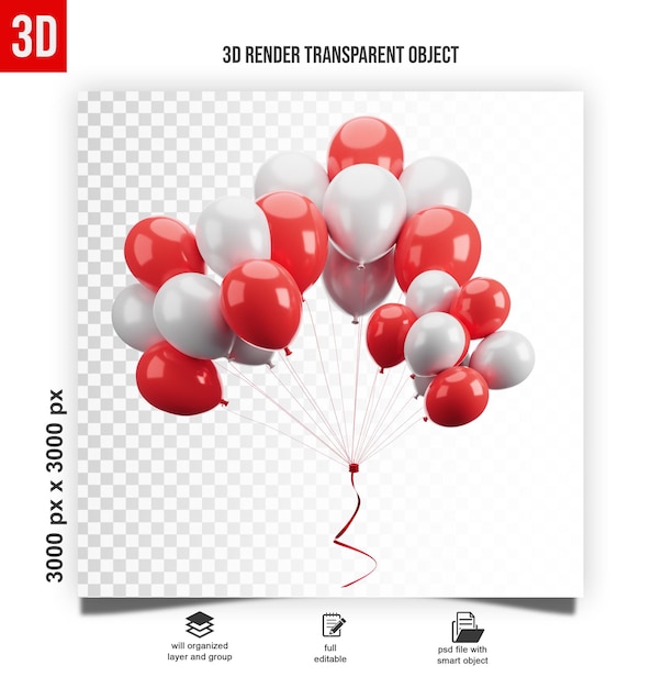 august 17th indonesian independence day with ornament realistic red and white balloon illustration