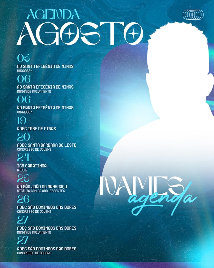 PSD august kerk evenementen agenda flyer psd met schema en gasten details