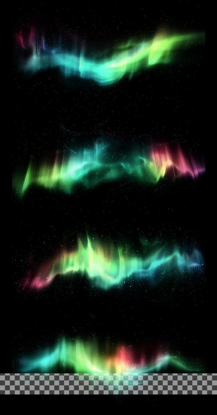 PSD aurora borealis, światła północne