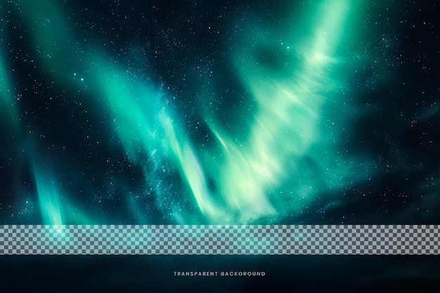 PSD aurora sky symphony on transparent background