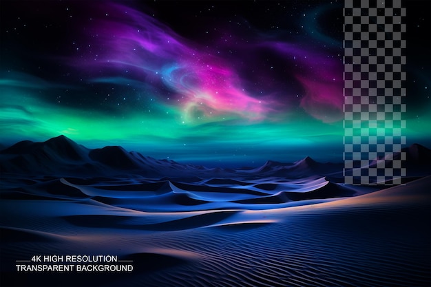PSD aurora universes envision a universe where the northern lights dance freely transparent background