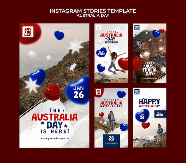 PSD australia day template design