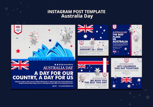 PSD australia day template design