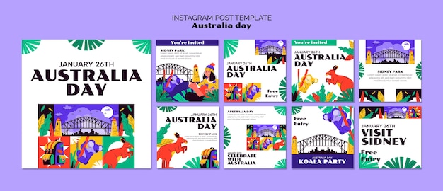 PSD australia day template design