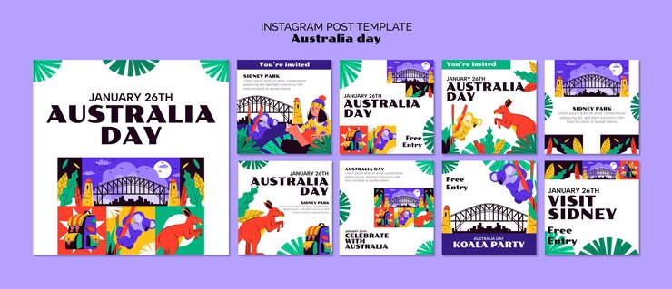 PSD australia day template design