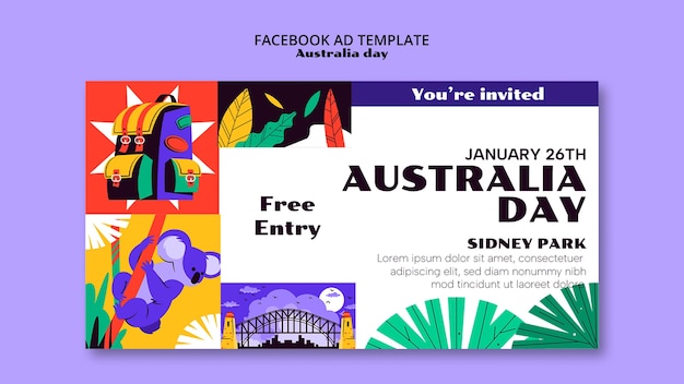 Australia day template design