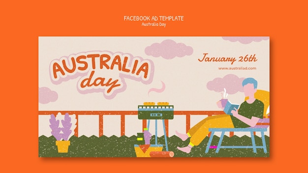 PSD australia day template design