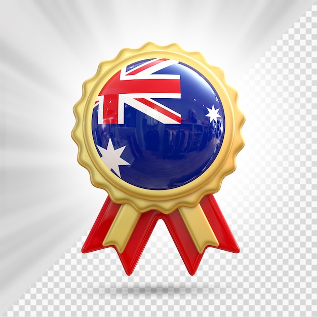 Bandiera dell'australia 3d render